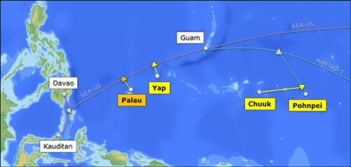 100Gbps帕勞-關島海底電纜已經竣工